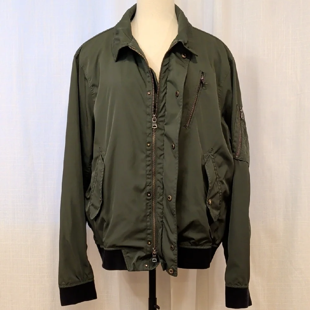 Men's Banana Republic x Schoeller Switzerland Olive Bomber Jacket